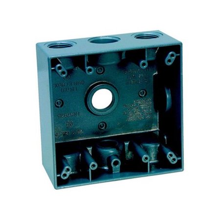 TOTALTURF Electrical Box, Outlet Box, 1 Gang, Die Cast Metal, Square TO157823
